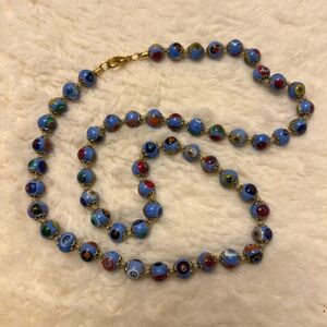 Murano Glass -Millefiori Multicolor Beaded Necklace